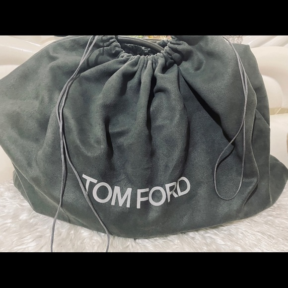 💯% Tom Ford Natalia brown suede turn lock bag - Picture 12 of 13